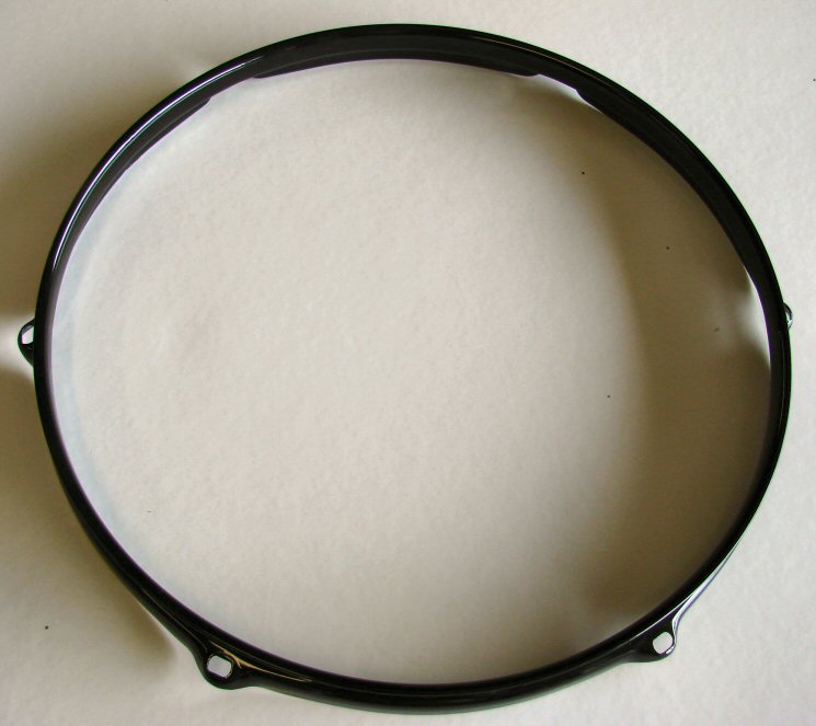 Black Powder Coated 13" 2.3mm 6-Lug Batter Hoop